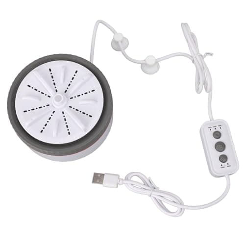 USB-Powered Compact Foldable Washing Machine for Laundry and Towels — Gray