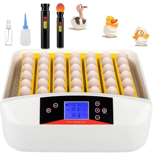 55 Egg Incubator with Humidity Display & Automatic Turner for Hatching Chickens