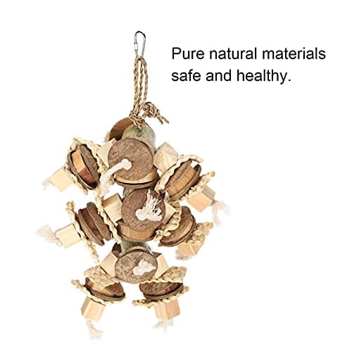 Parrot Chewing Toy: Coconut Beak Grinding Blocks for Cage Play