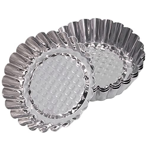 Zerodis 12pcs Non-Stick Mini Tart Pans for Pies Quiche Cheese Cakes