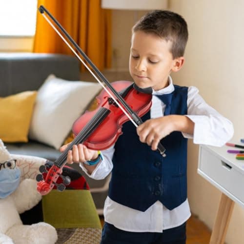 Vaguelly 1 Set Kids Violin Toy with Bow, 4 Strings Educational Musical Toy