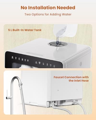 HAVA 2025 Upgraded Countertop Dishwasher with Water Softener