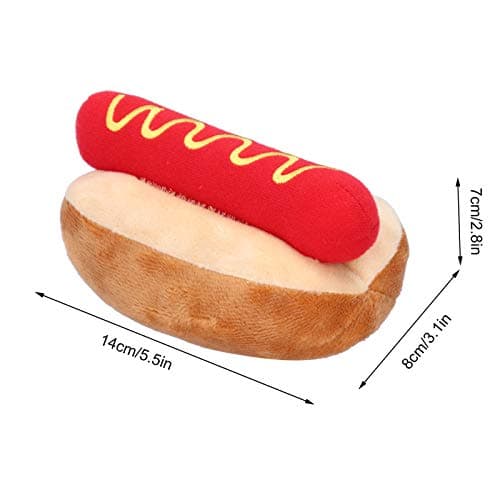 Zerodis Delicious Sausage Shape Squeaky Toy for Small Dogs Cute Chew Toy