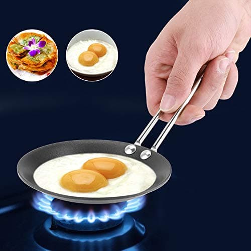 Zerodis Mini Egg Pan, Nonstick Frying Skillet for Kitchen and Camping