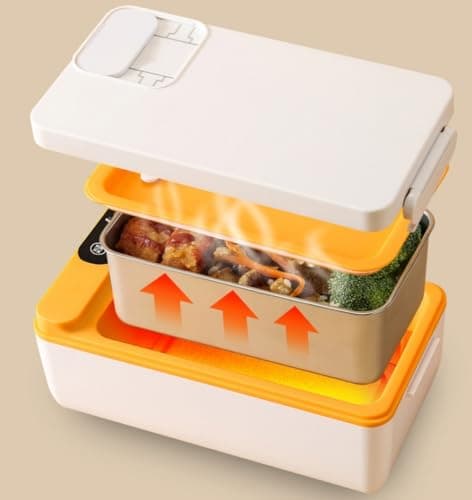Cordless Electric Heater Lunch Box, 12000mAh Battery Powered, 1L 304 Stainless Steel