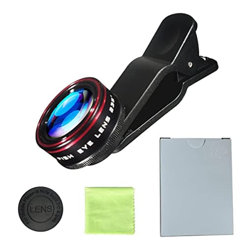 HD Fisheye Lens Kit for iPhone and Android Smartphones - 235° Clip-On Camera Lens