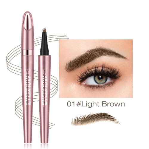 3D Microblading Eyebrow Pencil, 2#Dark Brown, Long-Lasting, Waterproof — Light Brown