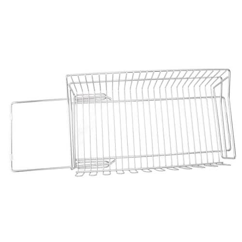 Stainless Steel Adjustable Dish Drainer Rack 38-51.5cm Kitchen Sink Organizer
