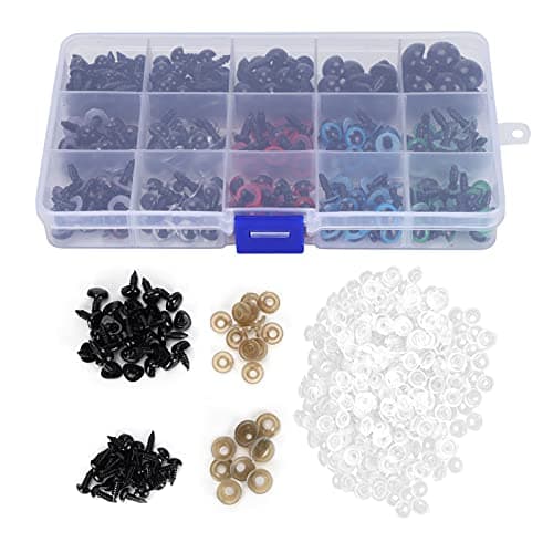 640PC Colorful Plastic Eyes & Noses for Stuffed Animals Washable