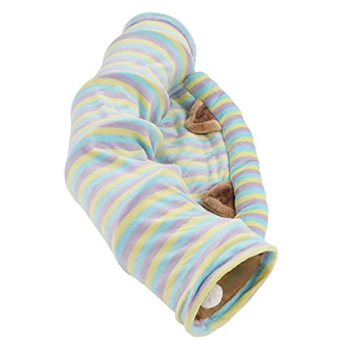 Premium Plush Foldable Cat Tunnel Bed with Play Tube