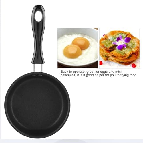 Zerodis Mini Frying Pan, Ergonomic Handle, Fast Heating, Lightweight Cooking Pan