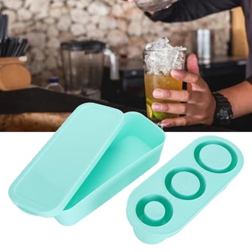 Silicone 3-Grid Ice Mould with Cover & Storage Bin for Cold Drinking