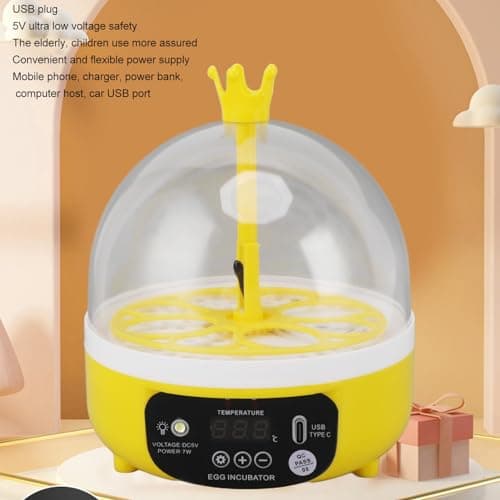 Automatic Egg Incubator for Chickens Ducks Pigeons, Holds 4 Chicken & 4 Quail Eggs