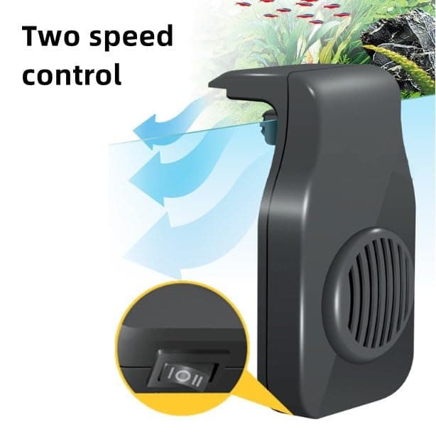 Zerodis Mini Aquarium Cooling Fan - Ultra Quiet Temperature Reducer for US Plug (100-240V)