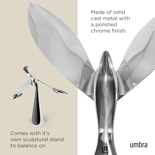 Luxury Umbra Bird Bottle Opener for Wine and Soda, Chrome