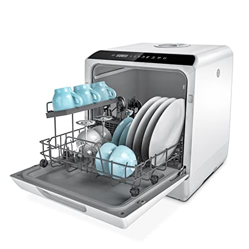 Hermitlux Portable Dishwasher, 5 Programs, 5-Liter Tank, No Hookup Needed