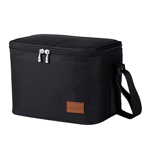 Aosbos Insulated Leakproof Lunch Box, 7.5L Black — A. Black