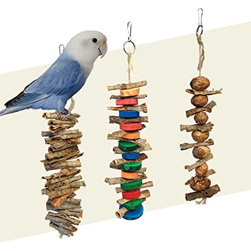 Biting Chew Toys Relieve Boredom for Parakeets and Parrots’Bird Parrot Wood Toys