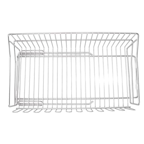 Stainless Steel Adjustable Dish Drainer Rack 38-51.5cm Kitchen Sink Organizer