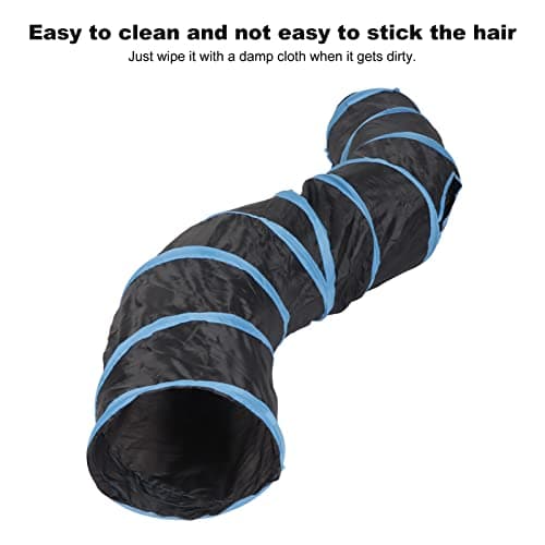 Zerodis Cat Tunnel, Tear Collapsible Play Tube with 4 Openings