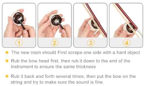NATURAL FINISH Acoustic Beginner Violin with Case Bow Rosin