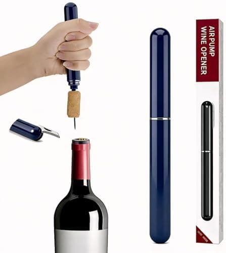 IPEROT Wine Bottle Opener, IPEROT Air Pressure Wine Corkscrew With Cutting Wine Bottle Foil Knife, Effortlessly Open Wine Bottles Without Damaging Corks, Easy-to-Use(Black)