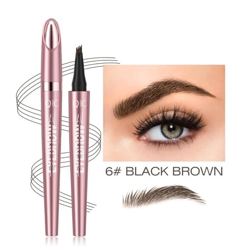 3D Microblading Eyebrow Pencil, 2#Dark Brown, Long-Lasting, Waterproof — Black Brown