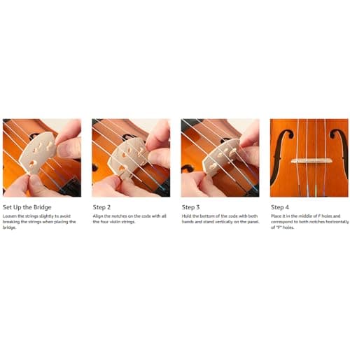 Beginner Violin Kit with Case, Bow, Rosin - Natural Finish