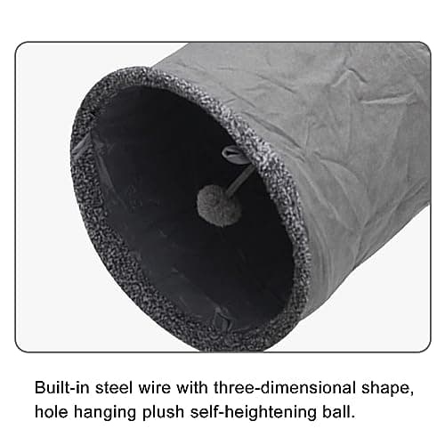 Collapsible Cat Play Tube Tunnel with Peepholes & Bubble Ball