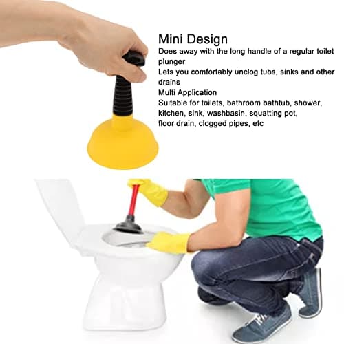Mini Silicone Toilet Plunger for Bathroom with Slip-Proof Handle