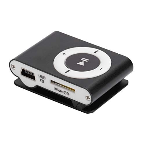 Zerodis Mini Portable MP3 Player with Back Clip for Sports (Black)