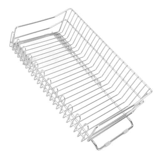 Stainless Steel Adjustable Dish Drainer Rack 38-51.5cm Kitchen Sink Organizer