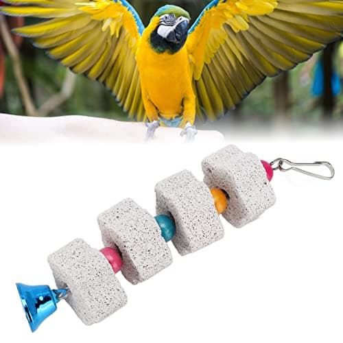Zerodis Bird Perch & Chew Toys with Bell & Hammock for Pets