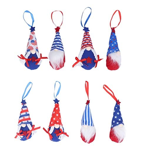 Independence Day Dwarf Doll Patriotic Plush for Holiday Decor (8pcs)