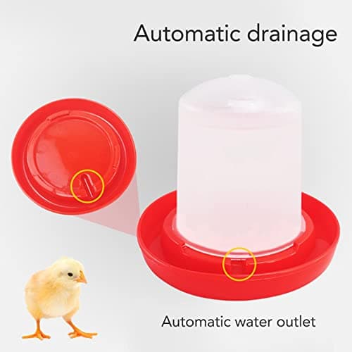 Zerodis Plastic Poultry Waterer & Food Feeder Kit for Chickens and Ducks