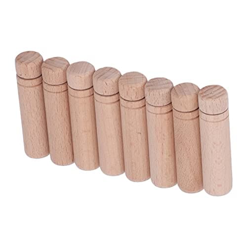 Zerodis 8-Piece Portable Wooden Needle Case for Household Sewing Needles