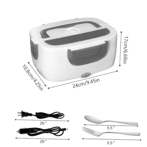 MDHAND 3-in-1 Self-Heating Lunch Box 110V/12V/24V Work Car Outdoor
