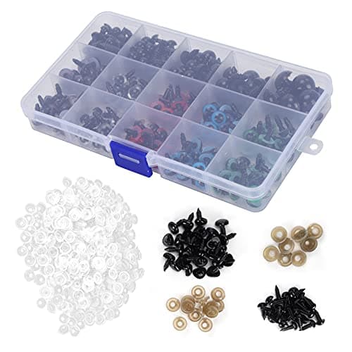 640PC Colorful Plastic Eyes & Noses for Stuffed Animals Washable