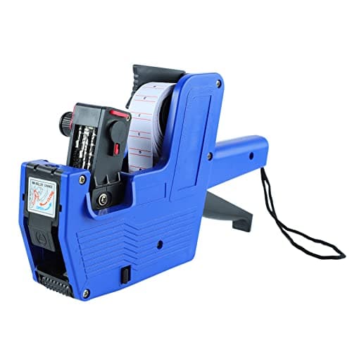MX-5500 8-Digit Price Tag Gun with 5000 Labels, Blue Ink Refills, Office Retail Shop