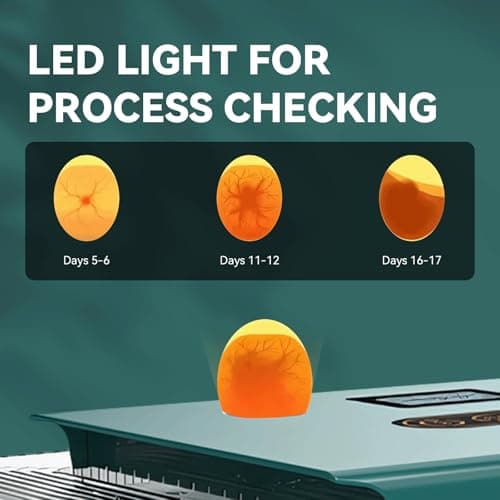 Ovatt Digital Egg Incubator with Auto Turning, Temp & Humidity Control for Hatching Chicken, Duck, Quail, Goose Eggs
