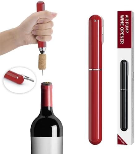 IPEROT Wine Bottle Opener, IPEROT Air Pressure Wine Corkscrew With Cutting Wine Bottle Foil Knife, Effortlessly Open Wine Bottles Without Damaging Corks, Easy-to-Use(Black)