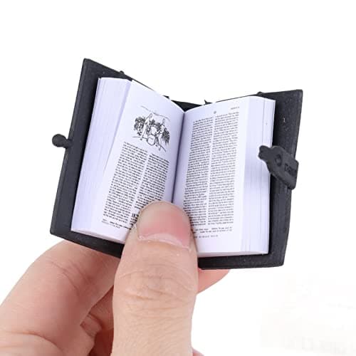Zerodis Miniature Bible Set: 1:12 Scale Dollhouse Accessories (Includes 5 Bibles + 2 Qurans)
