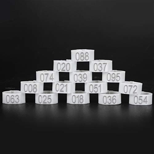 Zerodis 100 Reusable Pigeon Clip Feet Identifiers (White)