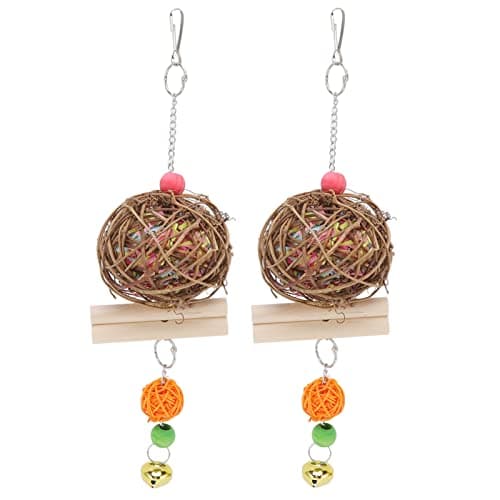 Entertaining Colored Silk Chewing Toy for Cockatiels, Conures, and African Grey Birds