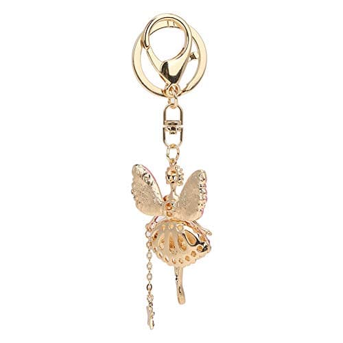 Zerodis Mini Dancing Girl Alloy Car Keychain forWallets and Bags