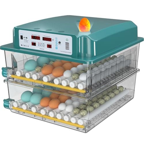 120 Egg Incubator with Automatic Turning, Humidity Control & Candler for Chicken & Duck Eggs
