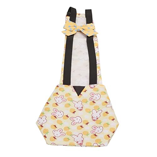 Reusable Duckling Chicken Goose Diaper with Bow Tie — Yellow