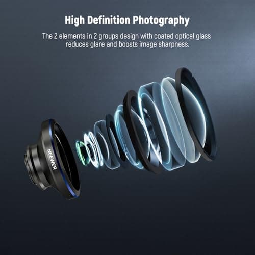 NEEWER 8mm Fisheye Lens 220° Wide Angle 17mm Thread Phone Lens Clip LS-29 PRO
