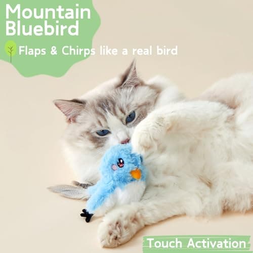 Leafur Rechargeable Flapping Bird Toy for Indoor Kittens