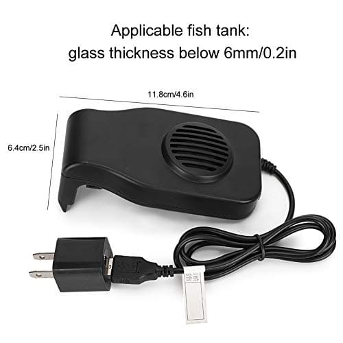 Zerodis Mini Aquarium Cooling Fan - Ultra Quiet Temperature Reducer for US Plug (100-240V)